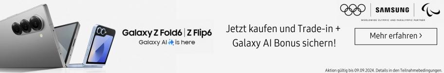 Samsung Galaxy Z Fold6| Z Flip6 kaufen und Trade-in + Galaxy AI Bonus sichern!