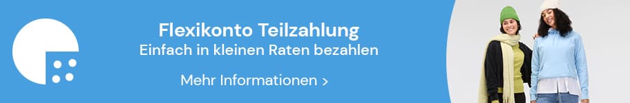 Flexikonto Teilzahlung – Einfach in kleinen Raten bezahlen – Mehr Informationen – Zwei Personen in Winterkleidung