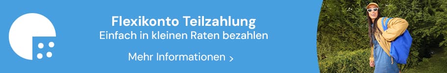 Flexikonto Teilzahlung – Einfach in kleinen Raten bezahlen. Mehr Informationen. Zwei Personen in Winterkleidung.